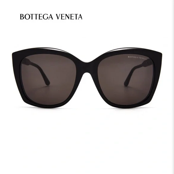 Bottega Veneta Black Sunglasses with Case, Unisex, Like New - Picture 1 of 5